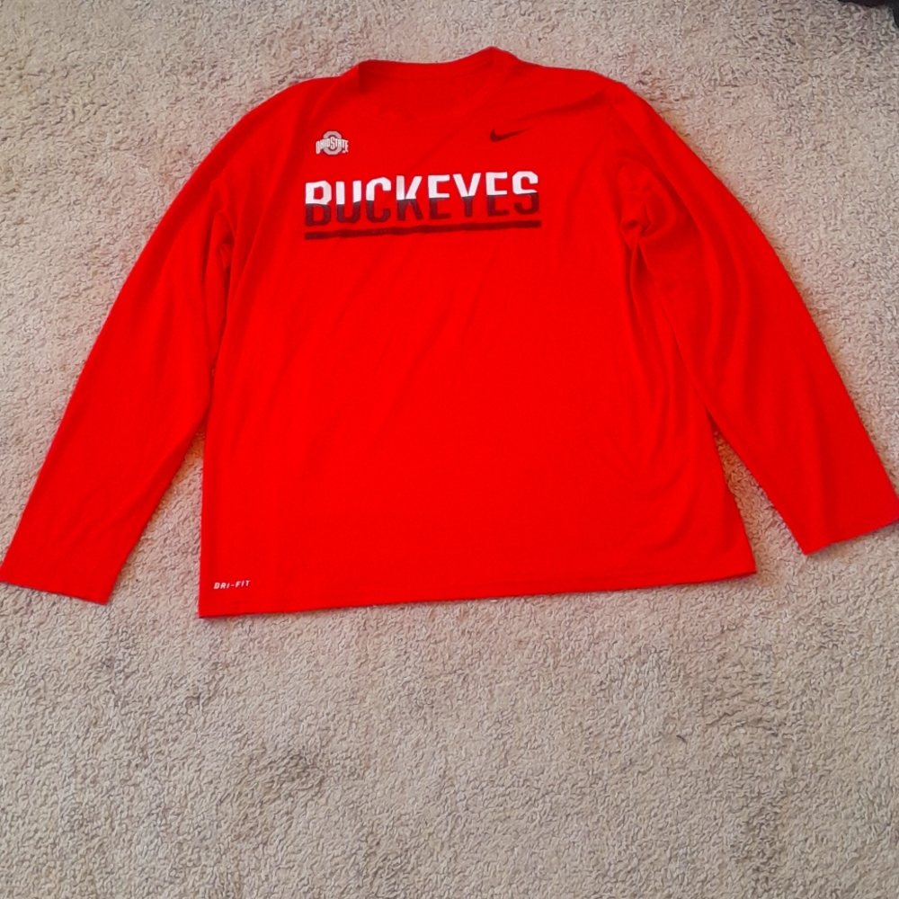 Long sleeve Ohio state Nike Dri-fit shirt